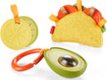 Fisher-Price Baby Toys Taco Tuesday Set 3 Pretend Food Rattle & Sensory Activities for Newborns Ages 3+ Months