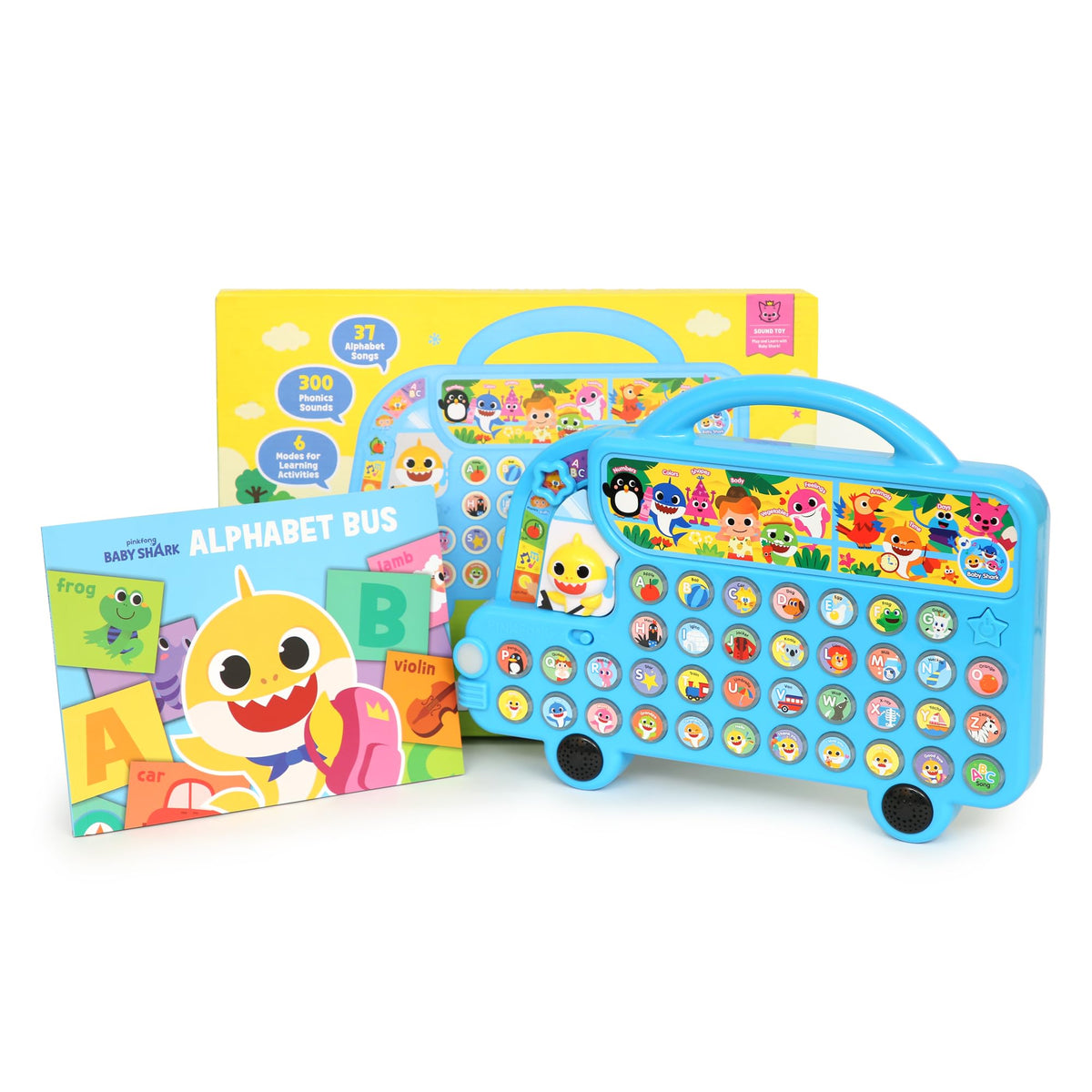 Pinkfong Baby Shark ABC Alphabet Bus Sound Pad | Baby Shark Toys Baby Shark Books | Learning & Education Toys | Interactive Baby Toys for Toddlers 1-3 | Gifts for Boys & Girls