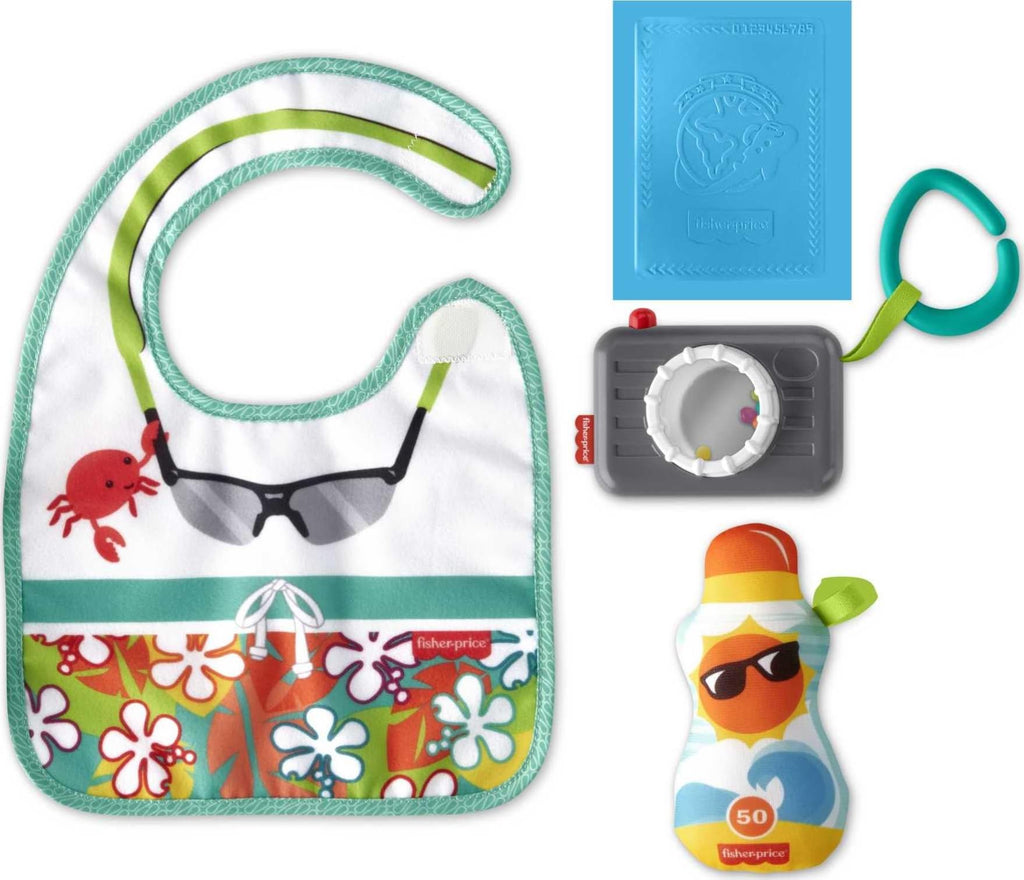 Fisher-Price Tiny Tourist Gift Set 4 travel-themed baby toys for take-along play